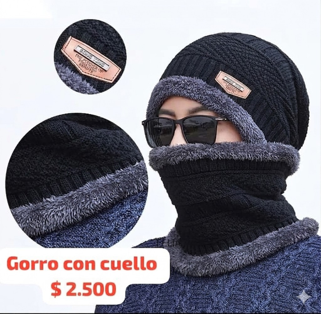 Imagen 1 de Set de Invierno 2 en 1: Gorro + Cuello Térmico con Forro de "Chiporro"