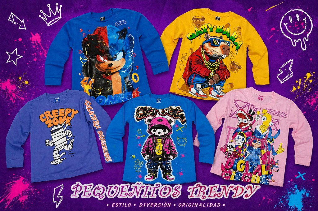 Imagen 1 de Remera mangas largas, de algodón, varios diseños