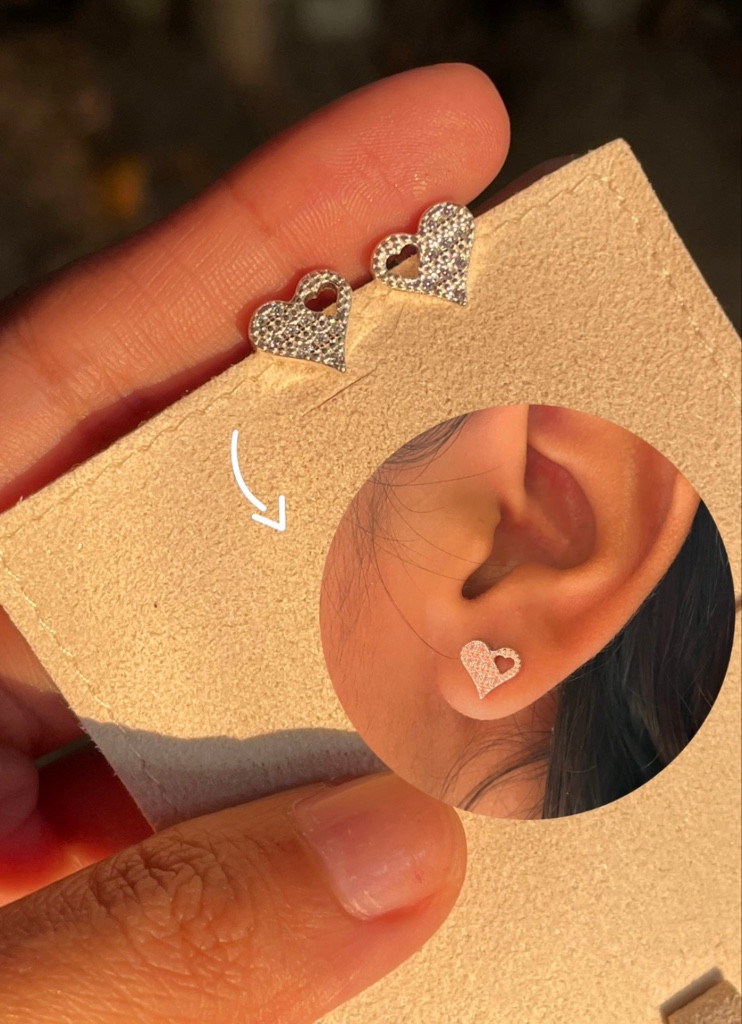 Imagen 1 de Aretes Amora. PLATA 925