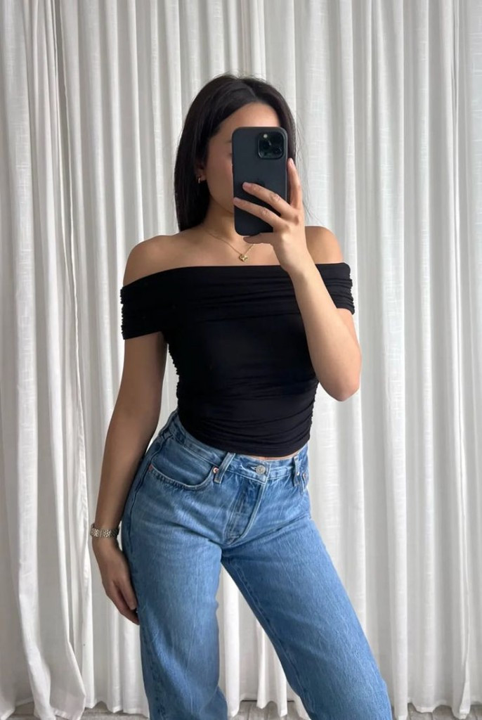 Imagen 1 de Blusa Bandeja manga corta rib