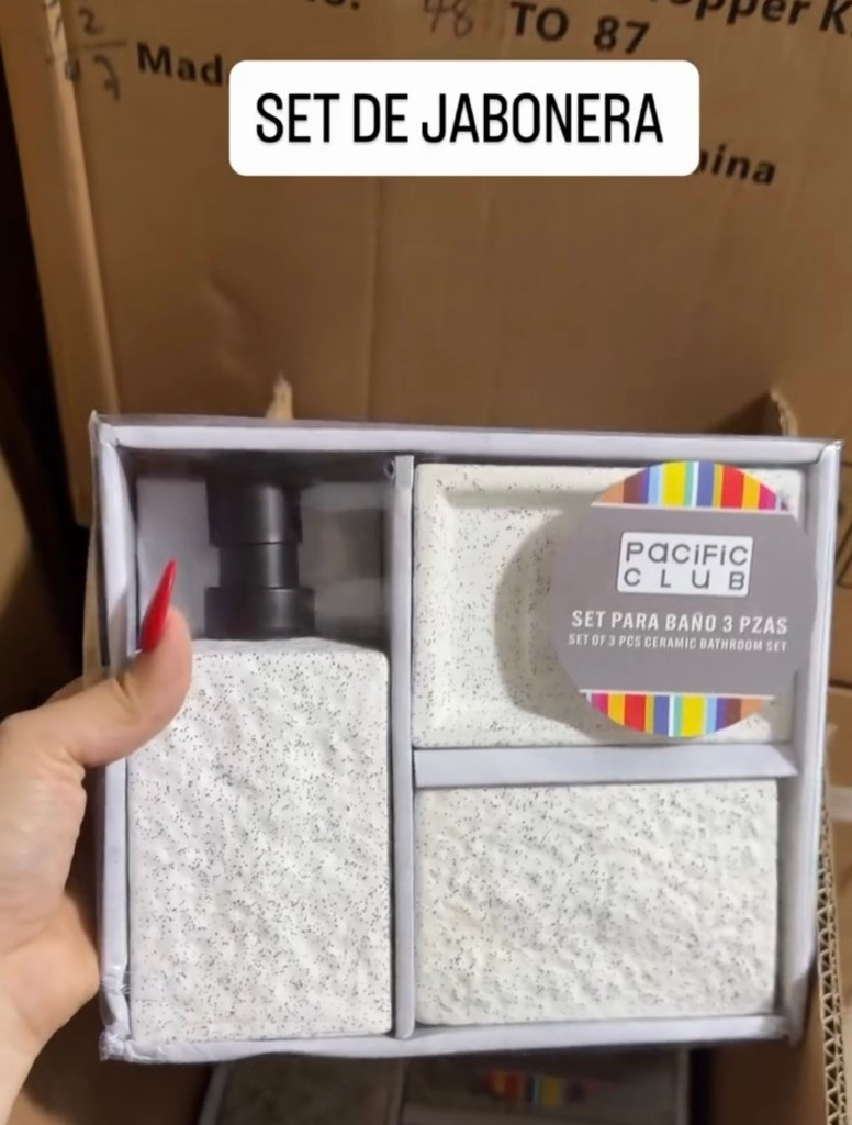 Imagen 1 de Accesorios / jabonera para baño 3 piezas.