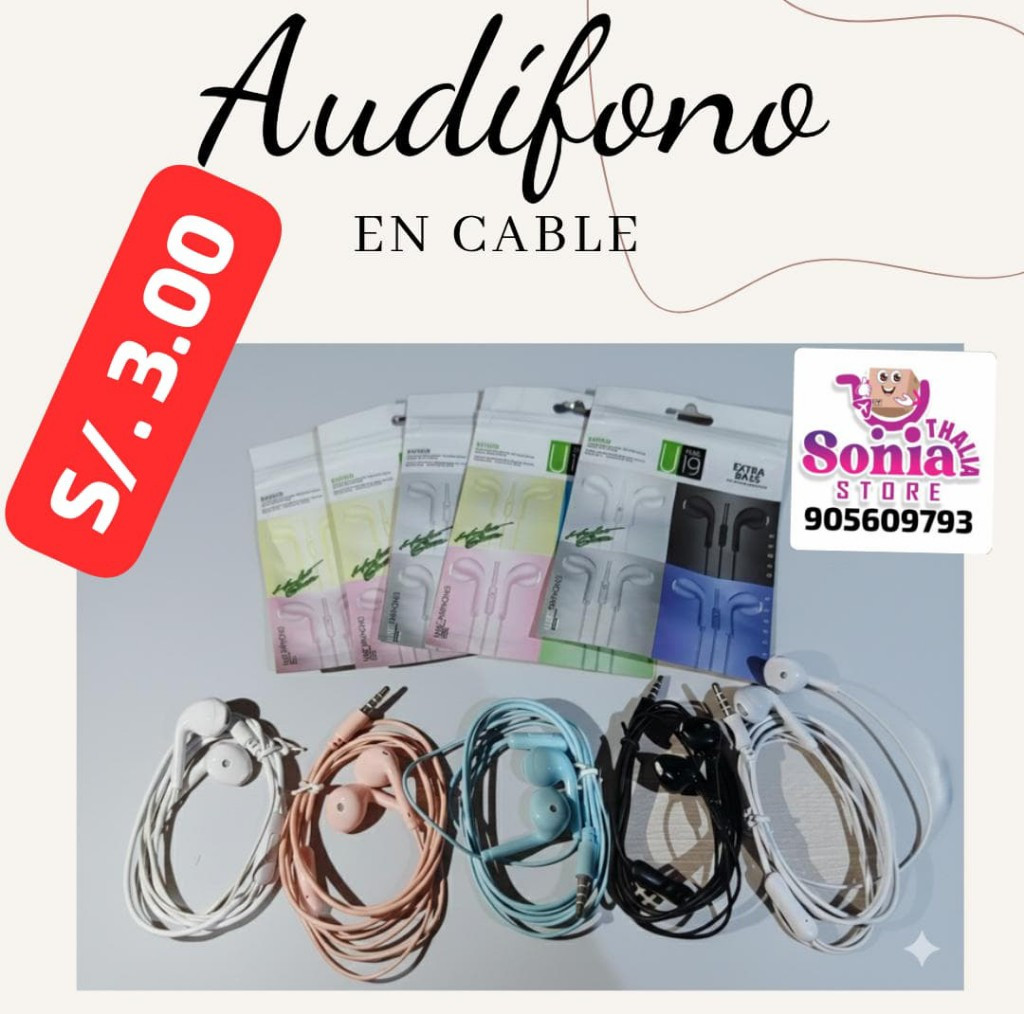 Imagen 1 de AUDIFONO CON CABLE