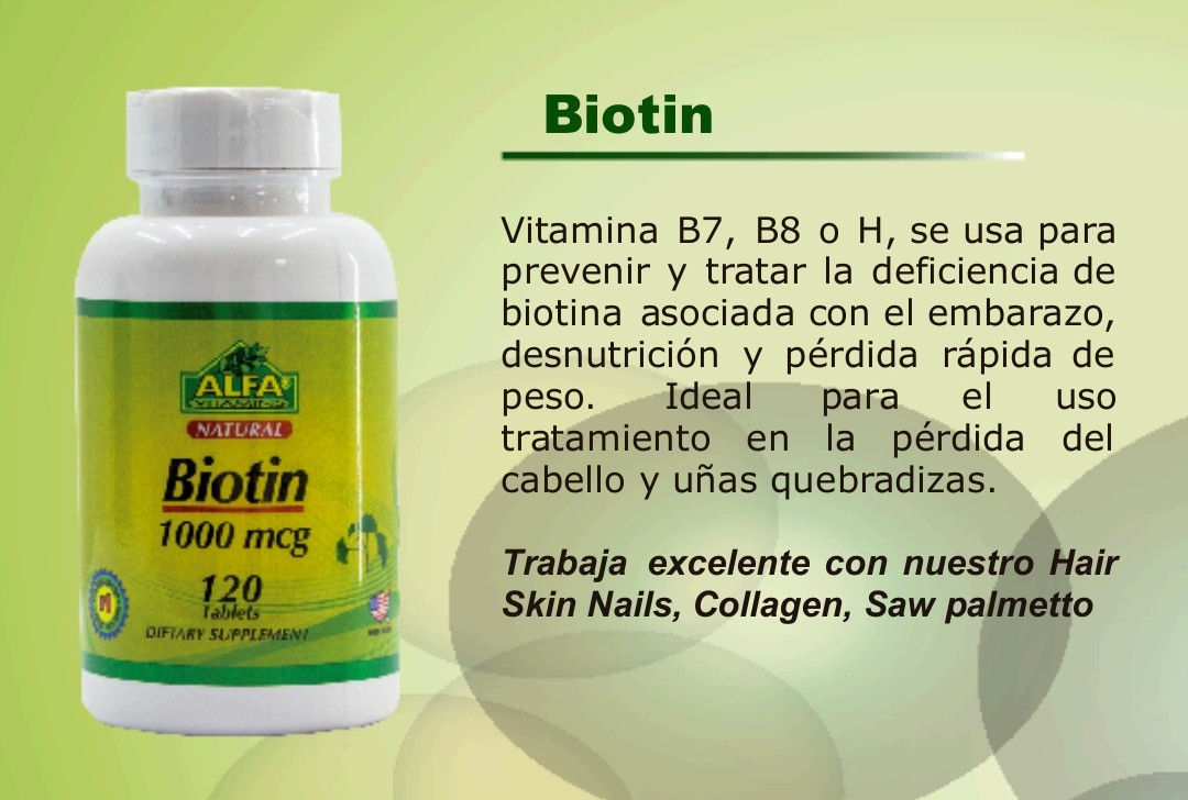 Imagen 1 de *BIOTIN (Vit, B8 ó Vit H) 1000mcg x 60