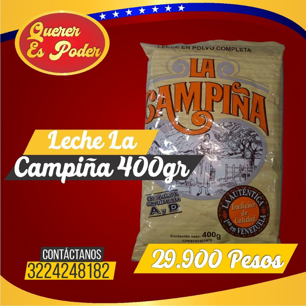 Imagen 1 de Leche la campiña 400 gr