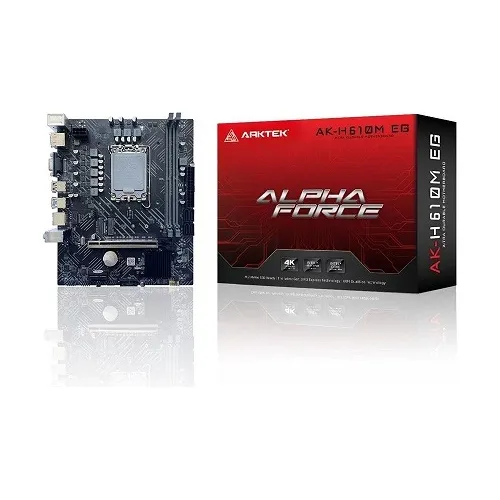 Imagen 1 de ARKTEK H610M SOCKET LGA1700/ 2xDDR4-3200/ 4xSATA/ M.2/ PCIe/ 4xUSB/ HDMI-VGA-DP/ GEN 14TH-13TH-12TH