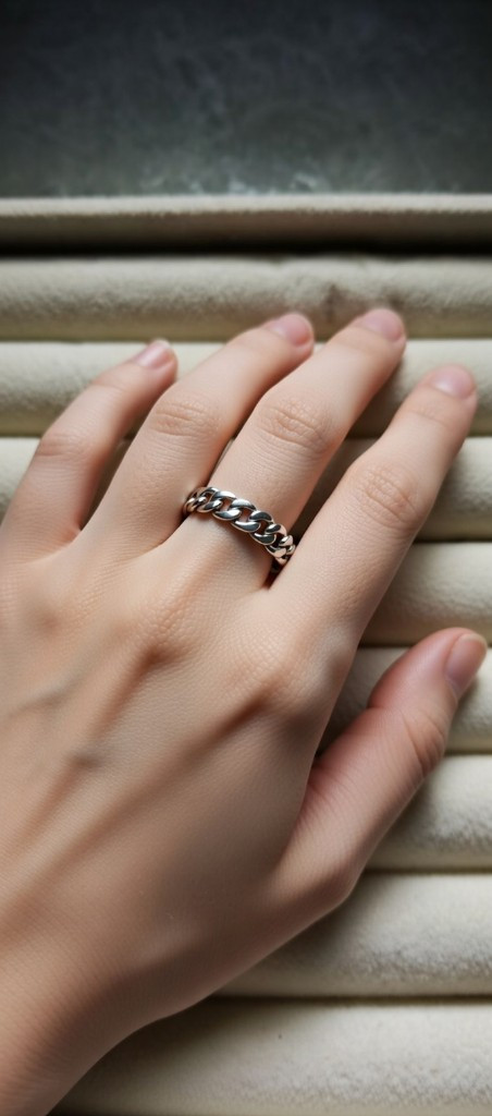 Imagen 1 de Anillo de Acero Inoxidable (Cadena Simple)