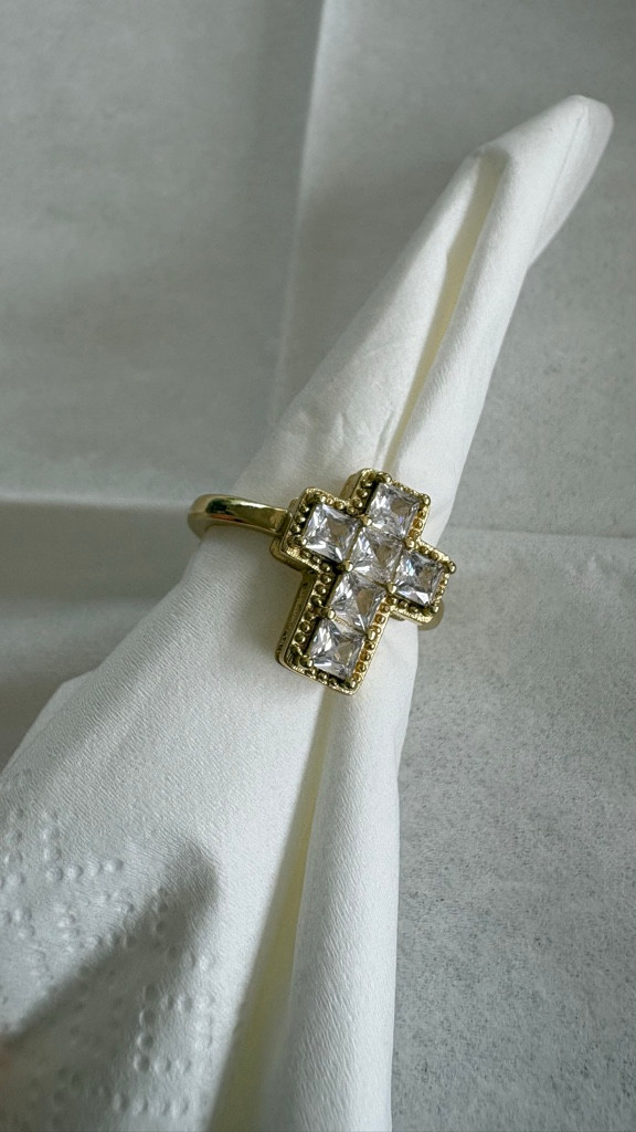 Imagen 1 de Anillo cruz circonia