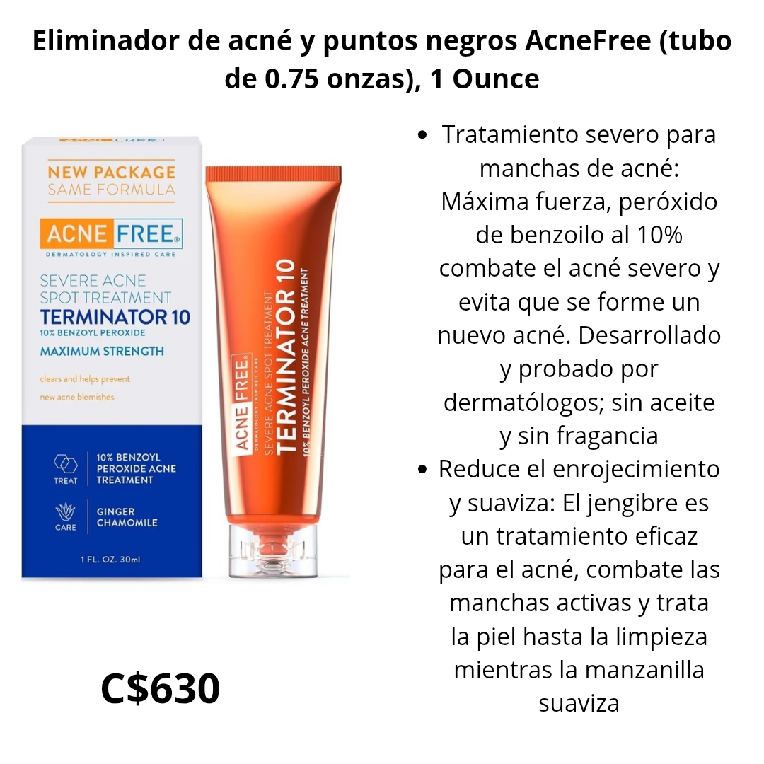Imagen 1 de Acné free Eliminador de acné y puntos negros AcneFree (tubo de 0.75 onzas), 1 Ounce