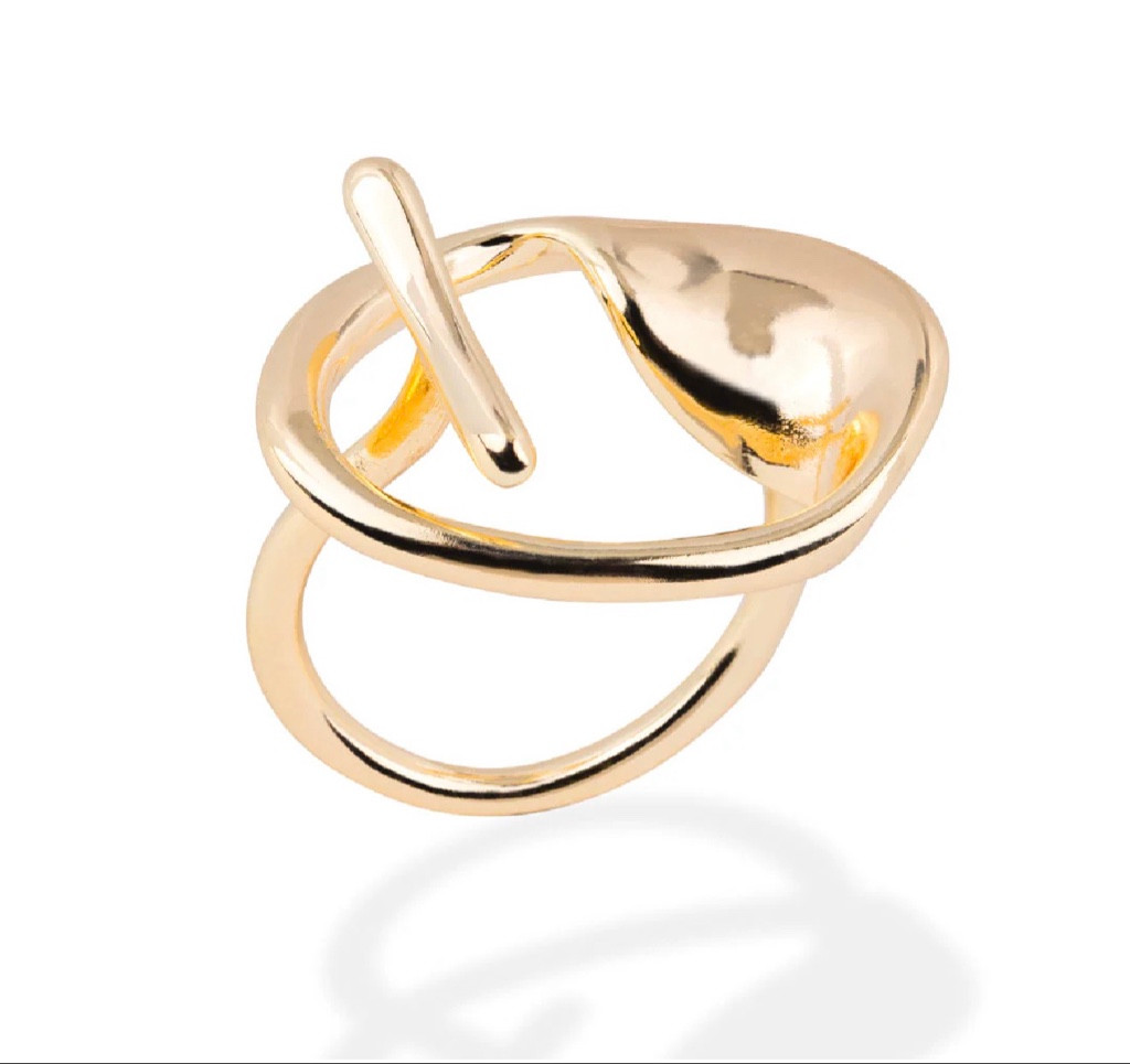 Imagen 1 de Anillo óvalo irregular