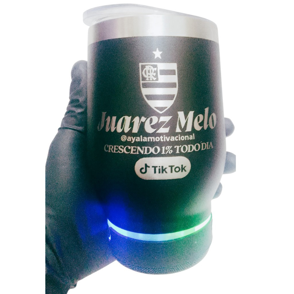Imagem 1 de Copo térmico com caixa de som Bluetooth