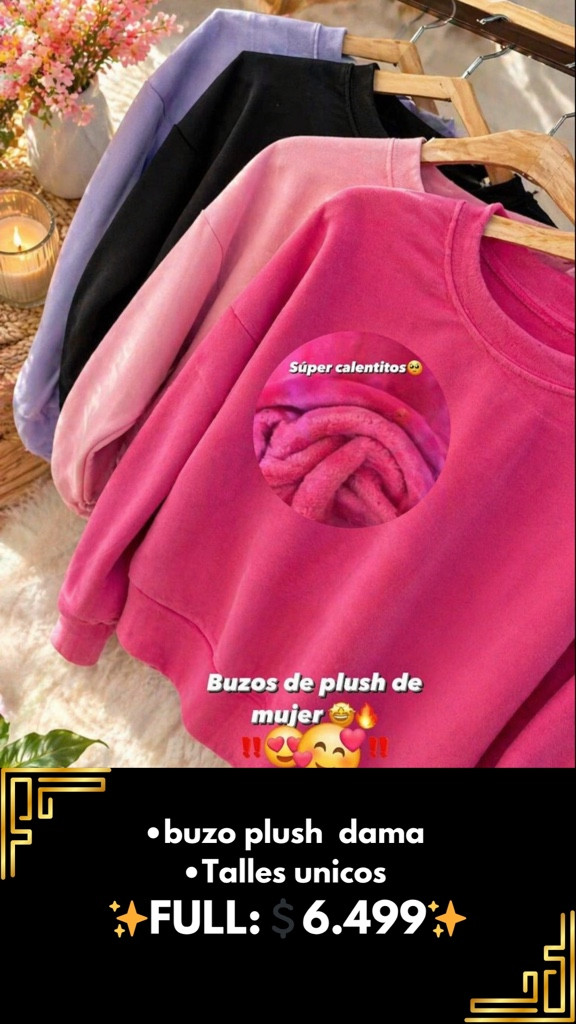 Imagen 1 de Buso plush dama $6.500 LLEGA EL MARTES