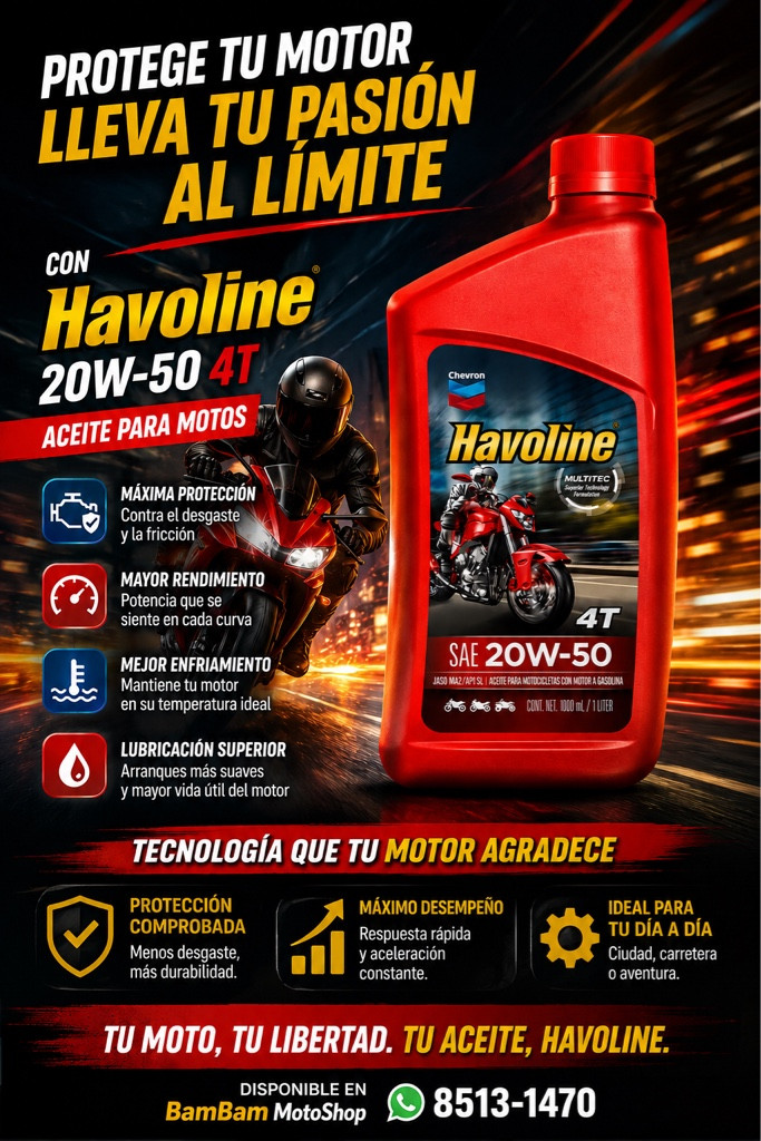 Imagen 1 de Aceite 4T Havoline 20W-50 🔥