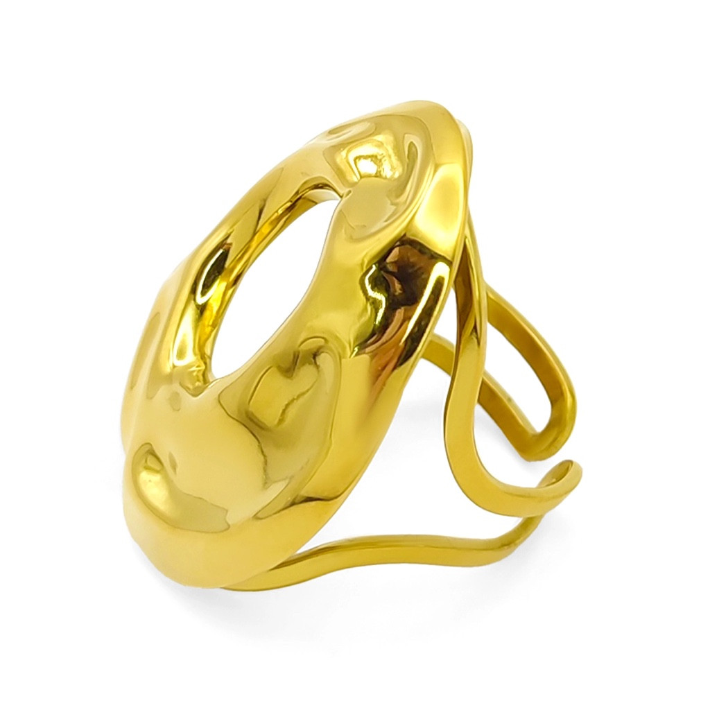 Imagen 1 de Anillo irregular martillado