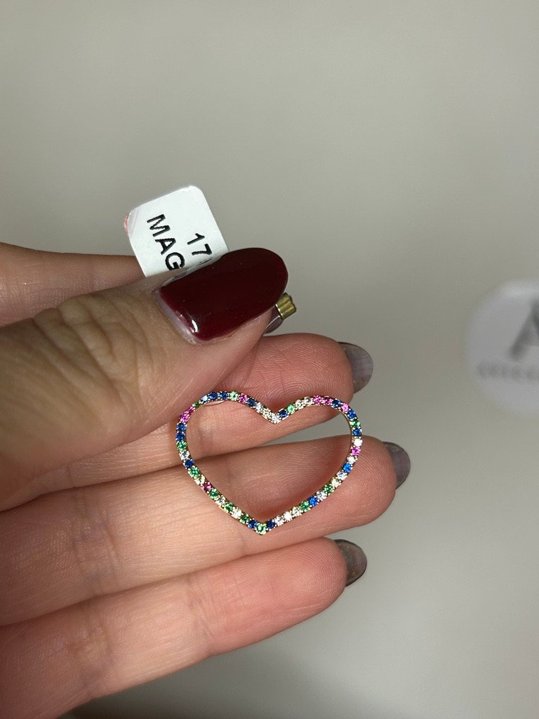 Imagen 1 de 175-Corazón G. Con brillos de colores