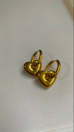 Imagen 1 de Argollas corazón gold