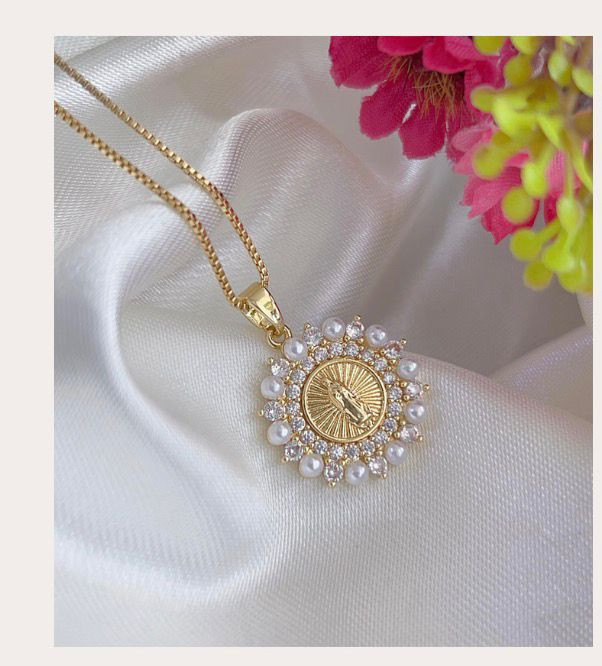 Imagen 1 de Cadena virgen perlas