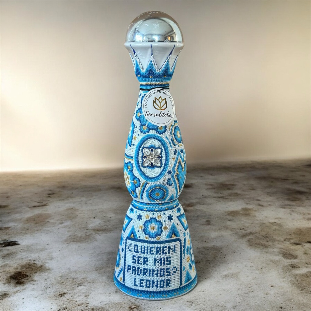 Imagen 1 de Botellas padrinos clase azul
