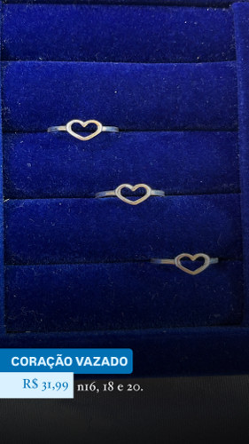 Imagem 1 de ANEL - coração vazado