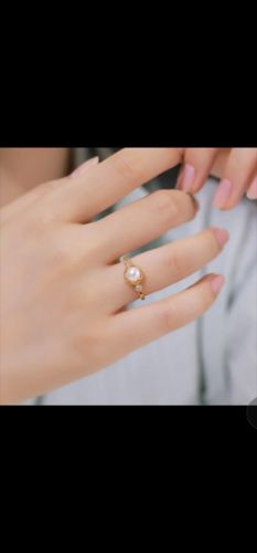 Imagen 1 de Anillo con Perla y Piedritas