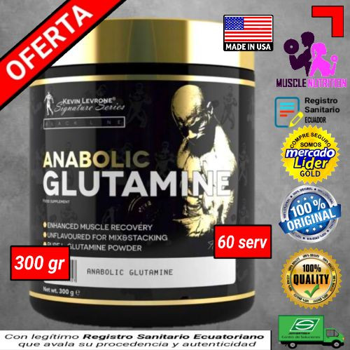 Imagen 1 de Anabolic Glutamina 300 gr Levro