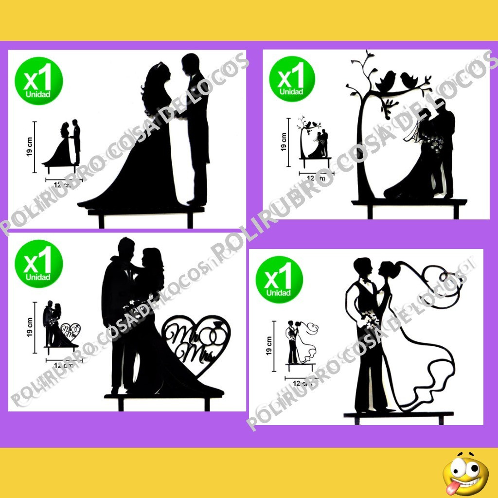 Imagen 1 de Adorno fibrofacil boda