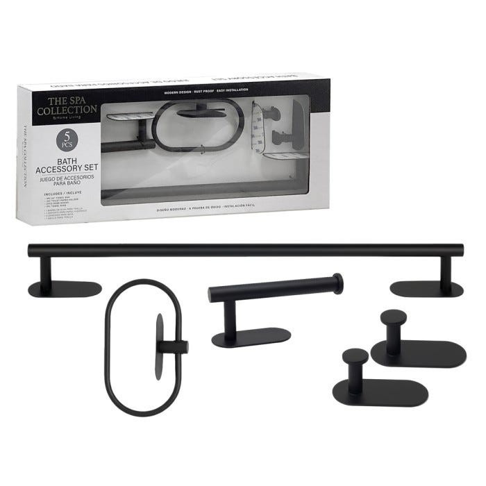 Imagen 1 de Accesorios para baño 5 piezas acero inoxidable