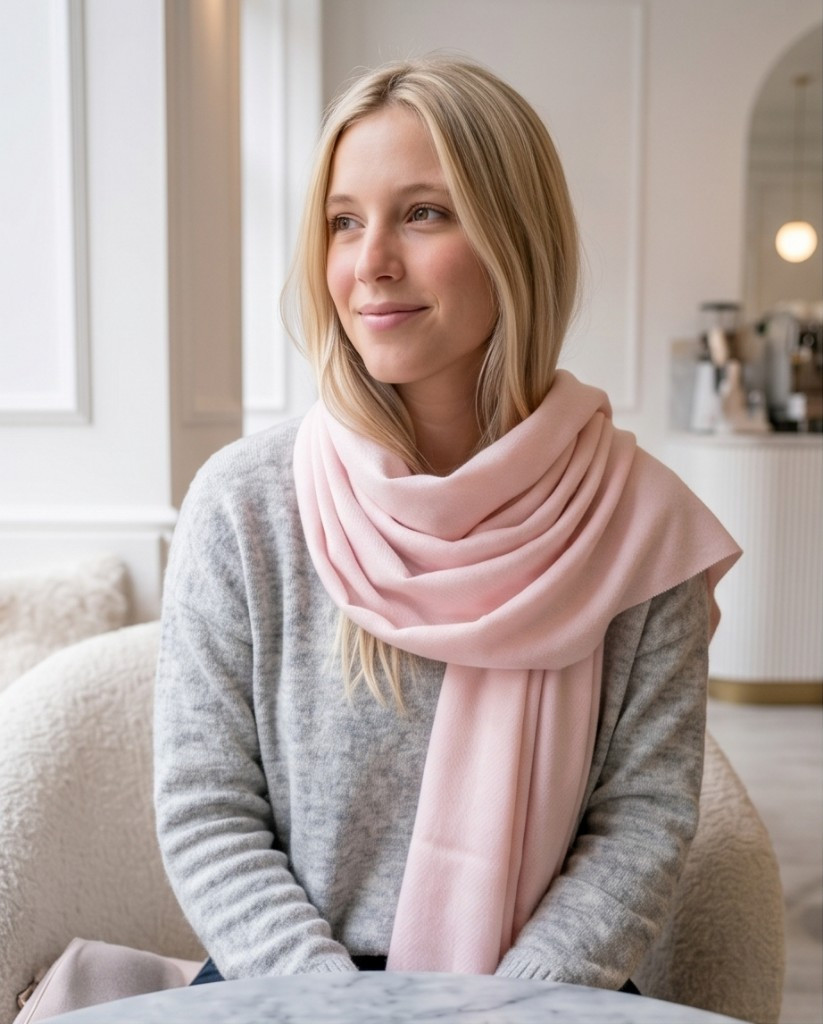 Imagen 1 de #10 PASHMINA Rosa Claro