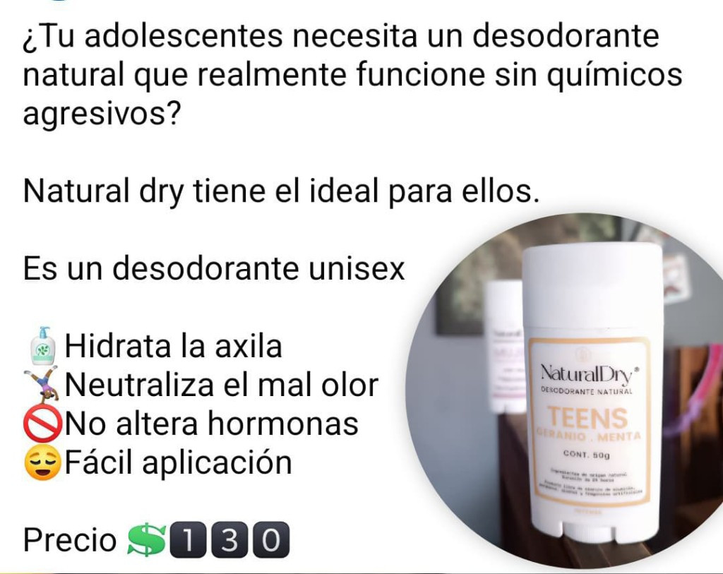 Imagen 1 de Desodorante natural teen