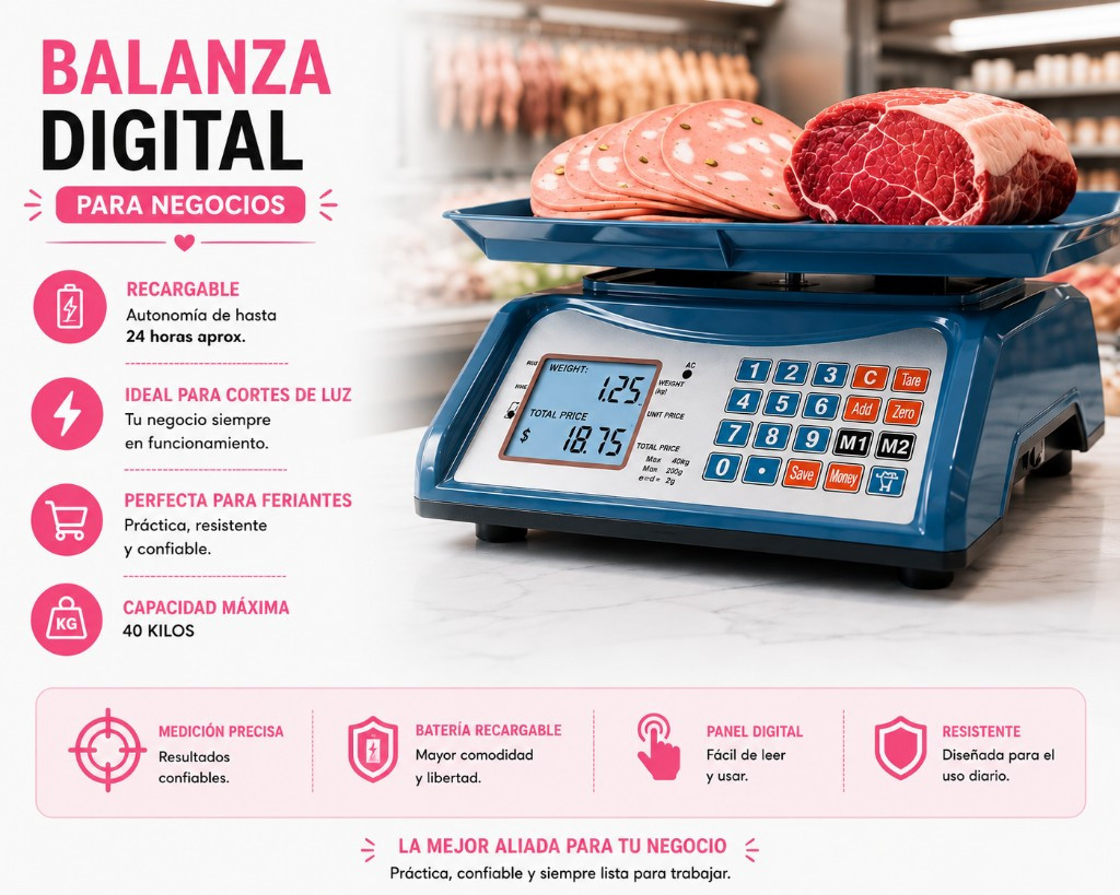 Imagen 1 de Balanza digital para negocio