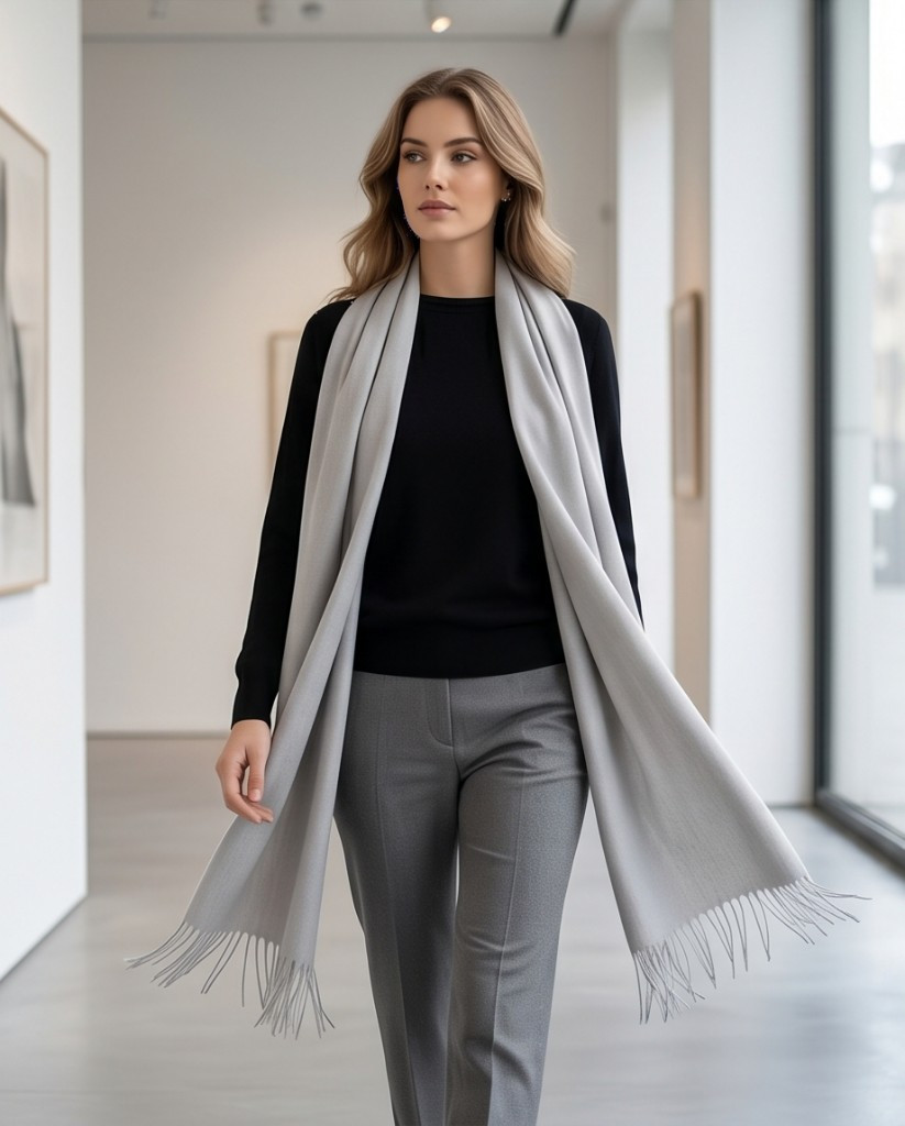 Imagen 1 de #13 PASHMINA gris claro