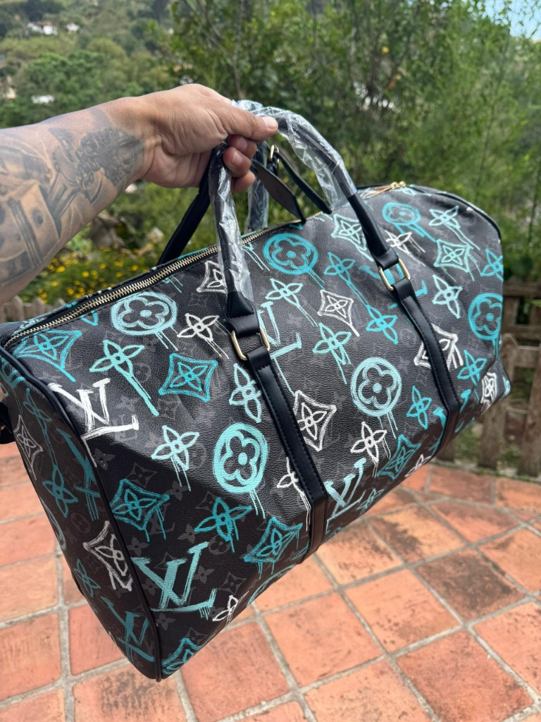 Imagen 1 de 240836 Bolso de viaje azul con negro