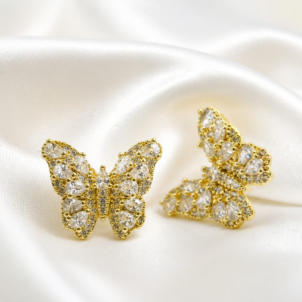 Imagen 1 de Aretes Mariposa micropave