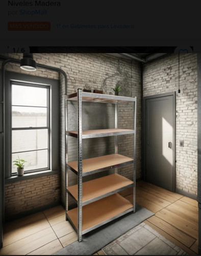 Imagen 1 de Anaquel 5 niveles de metal con triplay