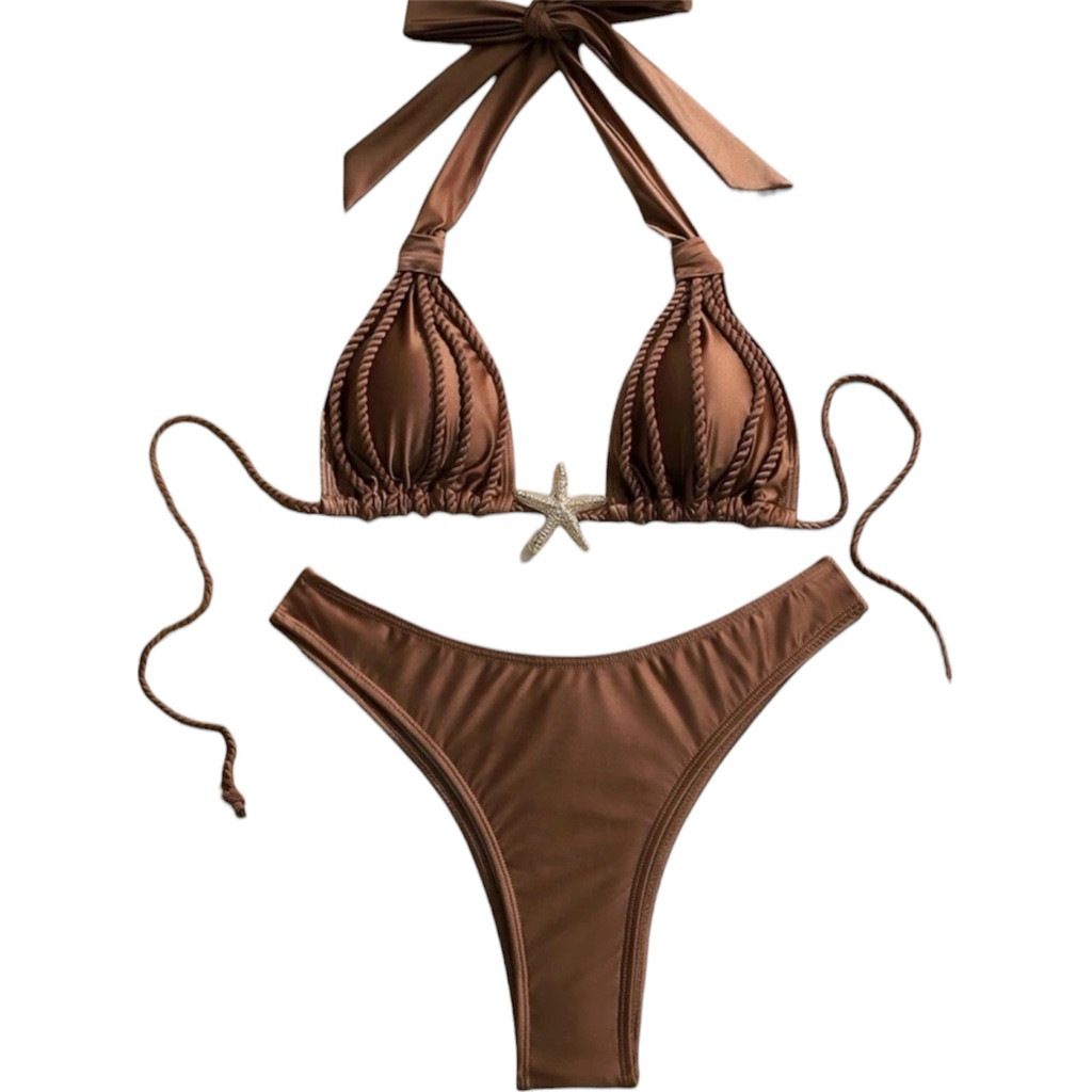 Imagen 1 de Bikini marrón talla M