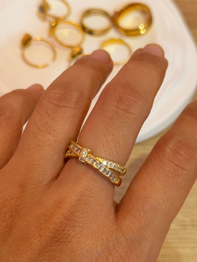 Imagen 1 de Anillo chapa de oro ajustable