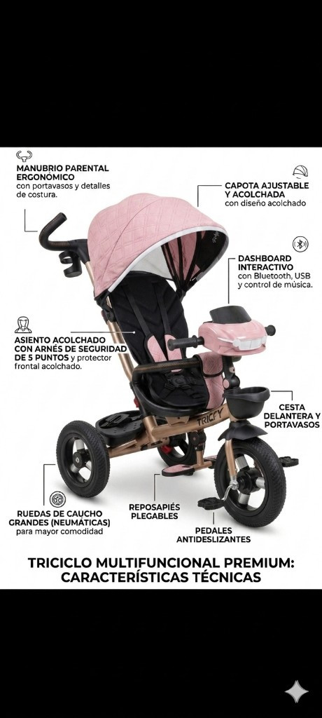 Imagen 1 de AGOTADO 💥 TRICICLO /BLUETOOTH A1
