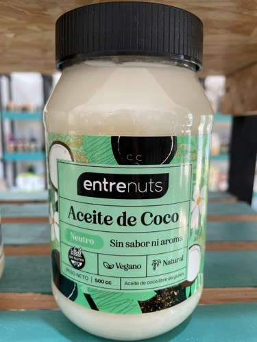 Imagen 1 de ACEITE DE COCO NEUTRO x 500gr ENTRENUTS