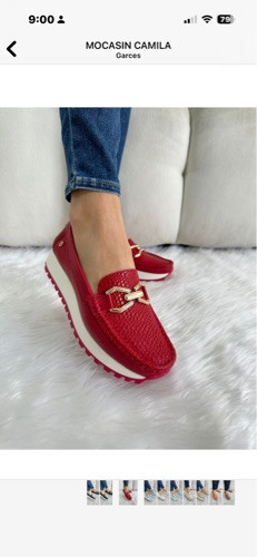 Imagen 1 de Mocasines Suela Media Rojos
