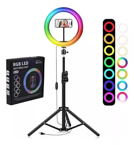 Imagen 1 de Aro de luz RGB de 10 pulgadas