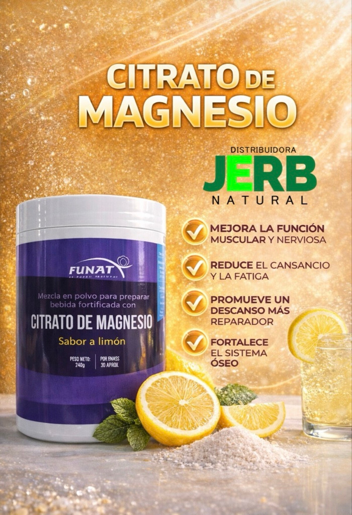 Imagen 1 de Citrato de Magnesio sabor a limón de la marca Funat.