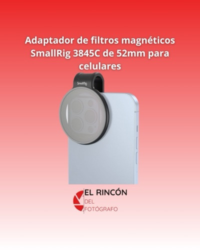Imagen 1 de Adaptador de filtros magnéticos SmallRig 3845C de 52mm para celulares