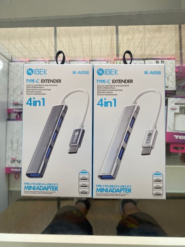 Imagen 1 de Adaptador ibek HUB TC IK-A008 4 in 1