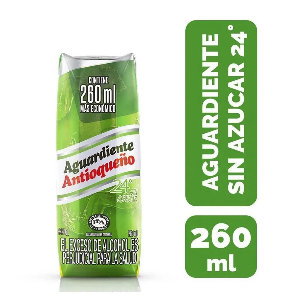 Imagen 1 de AGUARDIENTE VERDE X 260 ML