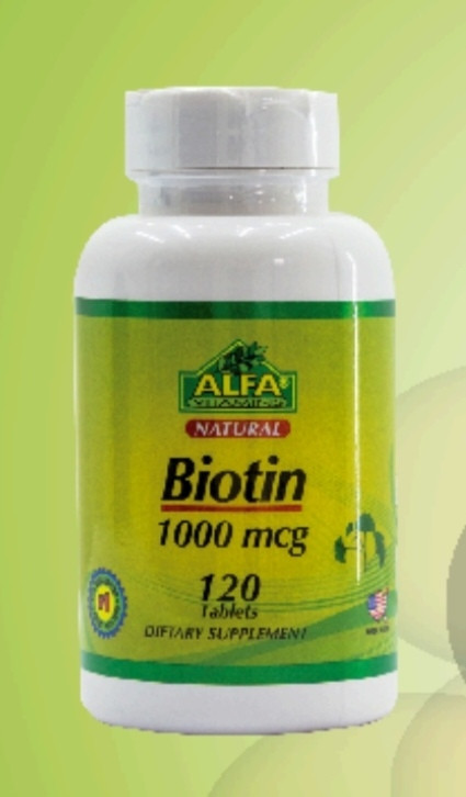 Imagen 1 de *BIOTIN (Vit, B8 ó Vit H) 1000mcg x 120 tab*