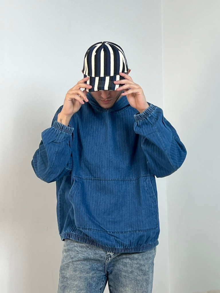 Imagen 1 de Flynn Denim Pullover Jacket - Medium Blue Wash