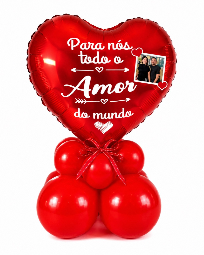 Imagem 1 de Arranjo de balão de coração