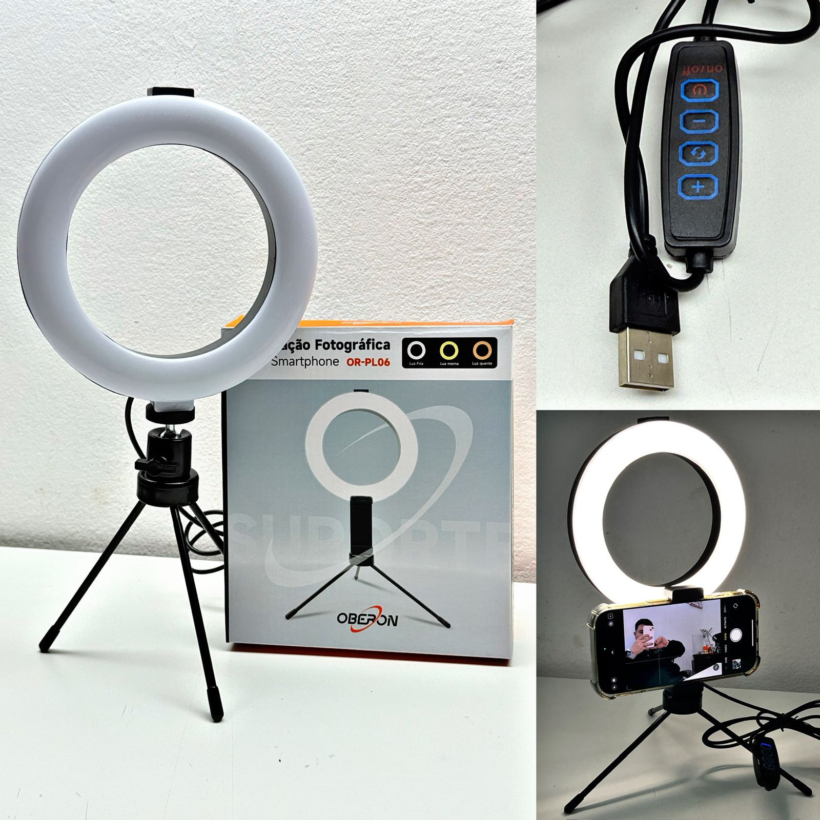 Imagen 1 de Aro de Luz con Trípode y Soporte para Celular