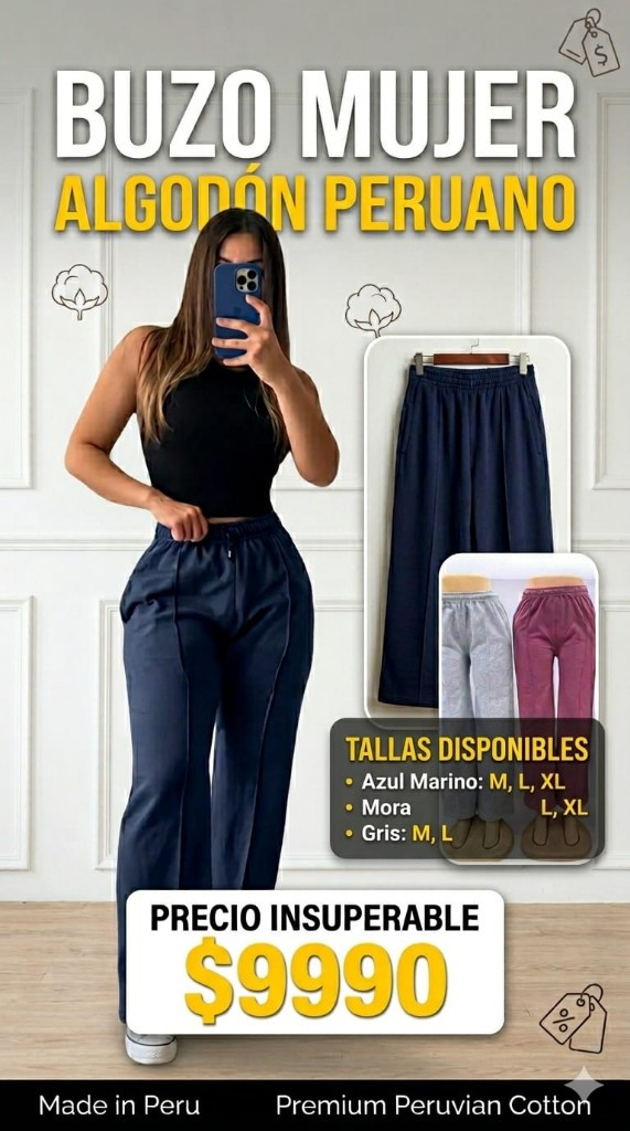 Imagen 1 de BUZO MUJER PALAZZO