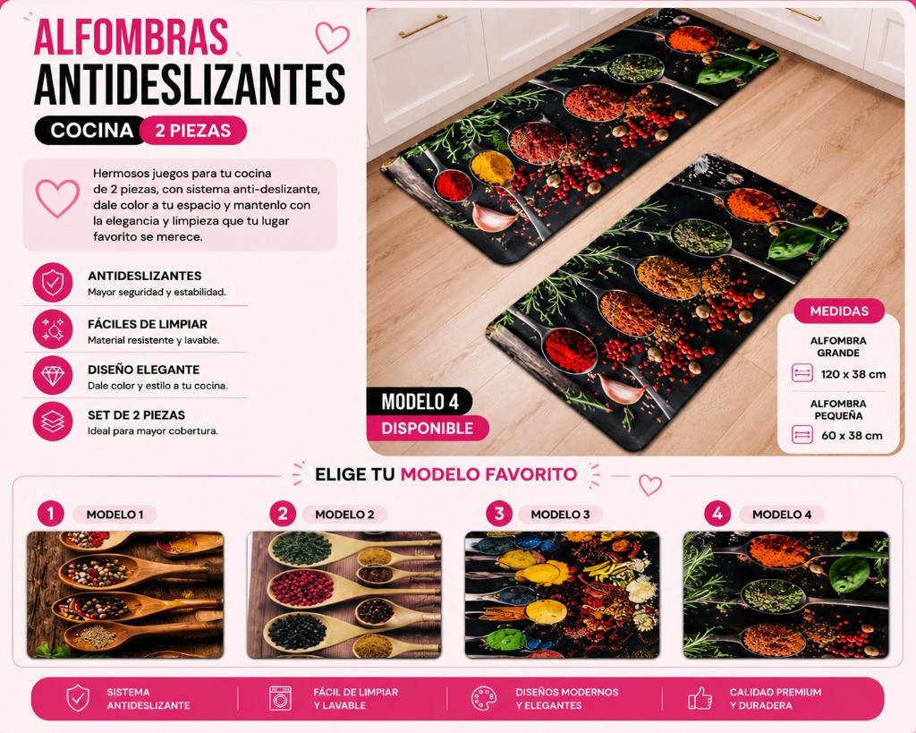 Imagen 1 de 2 alfombras antideslizante de cocina