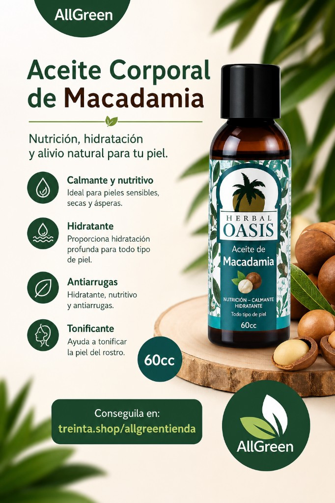 Imagen 1 de Aceite corporal de macadamia x60cc